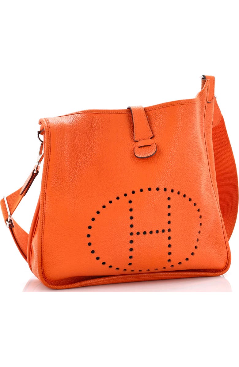 Pre-Owned Hermes Evelyne Bag Gen III Clemence GM, Alternate, color, Orange