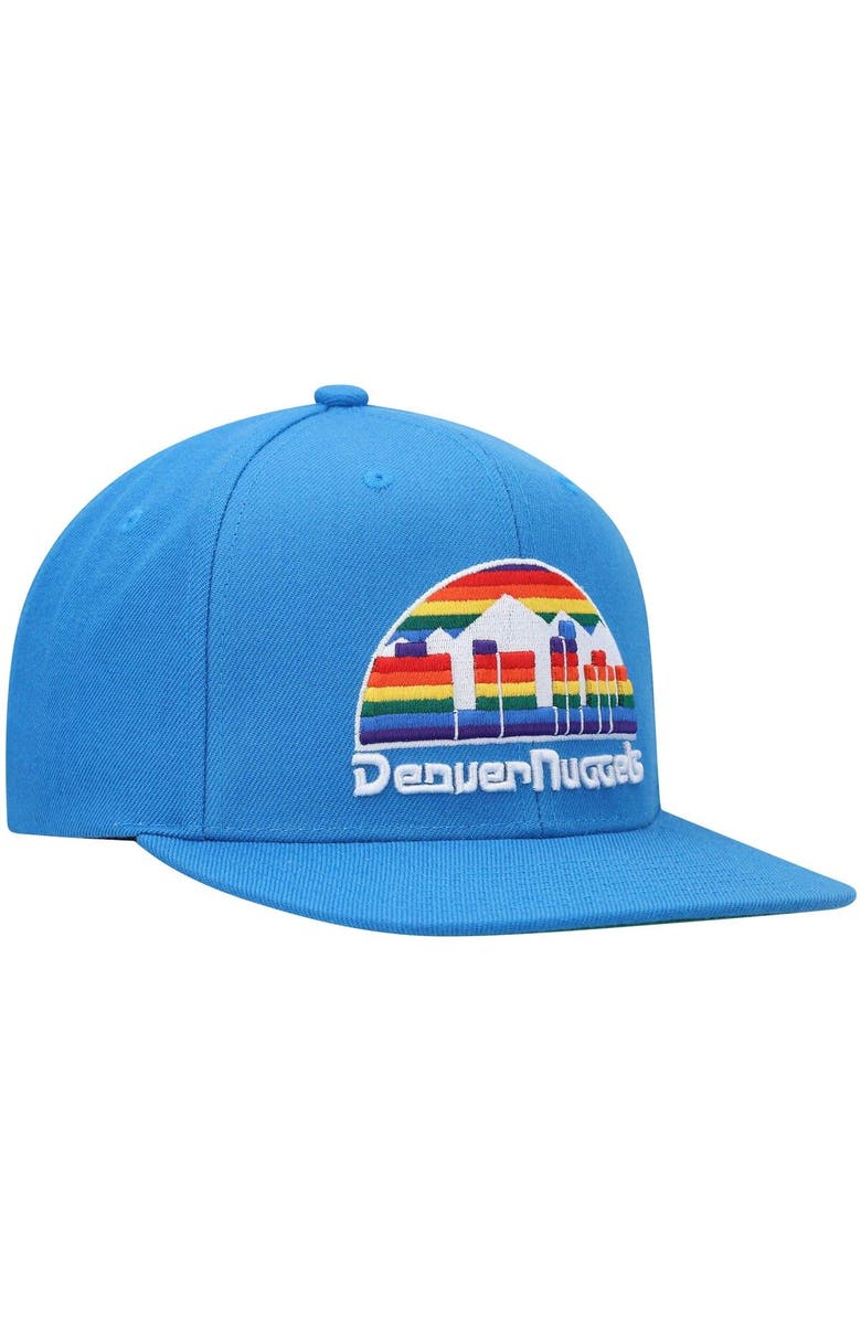 Mitchell & Ness Men's Mitchell & Ness Royal Denver Nuggets Hardwood Classics Team Ground 2.0 Snapback Hat, Alternate, color, 