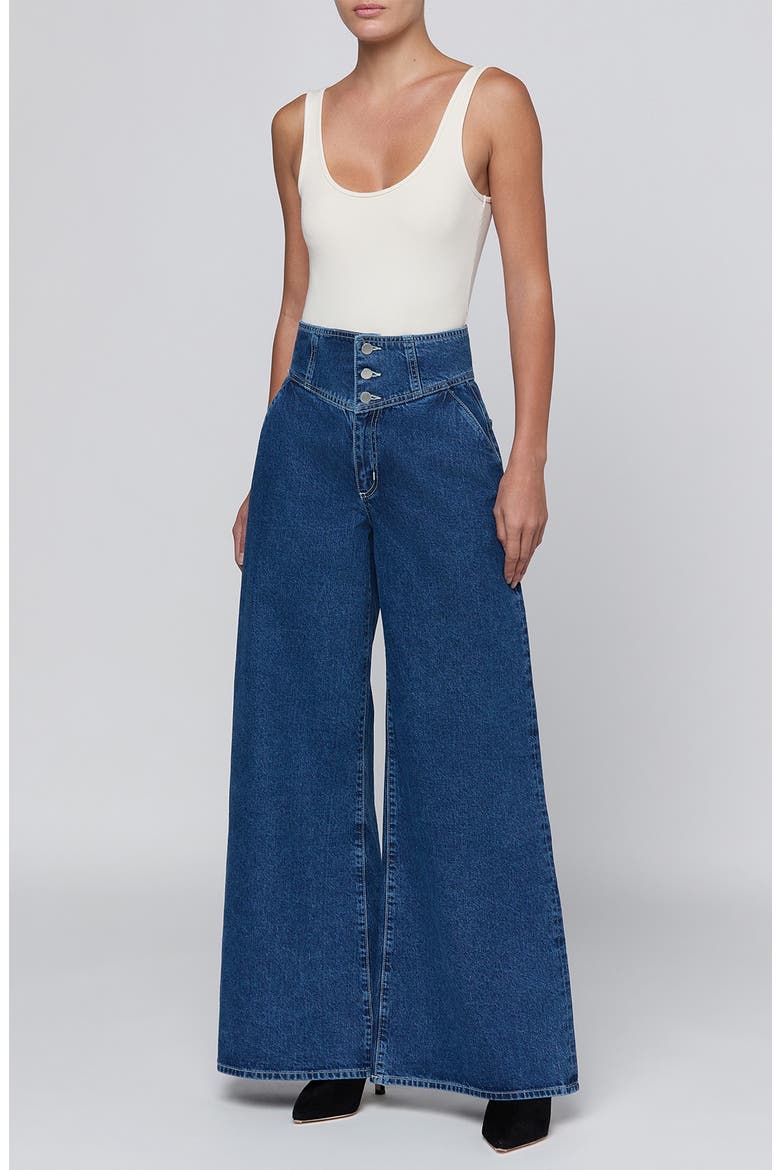 Sonja Ultra High Waist Wide Leg Jeans, Alternate, color, ATLANTIS