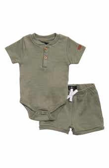 7 For All Mankind Kids' 2-Piece Bodysuit & Knit Shorts Set