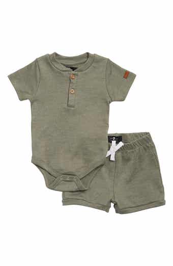 7 For All Mankind Kids' 2-Piece Bodysuit & Knit Shorts Set
