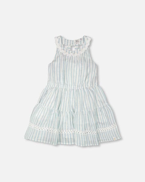 Multi-Tiered Sleeveless Stripes Dress (Toddler, Little Kid & Big Kid)