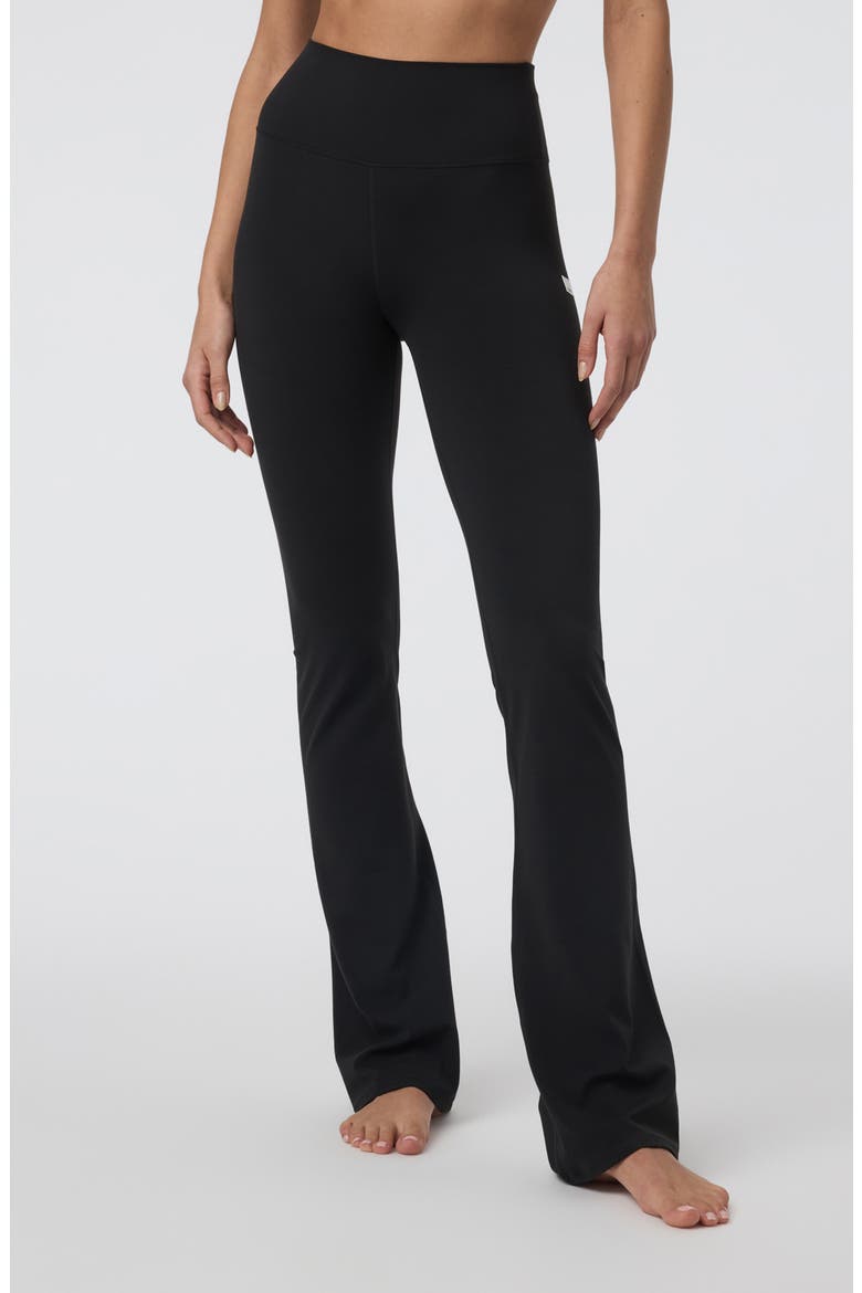 AllTheFeels™ High Waist Slim Flare Pants, Main, color, BLACK