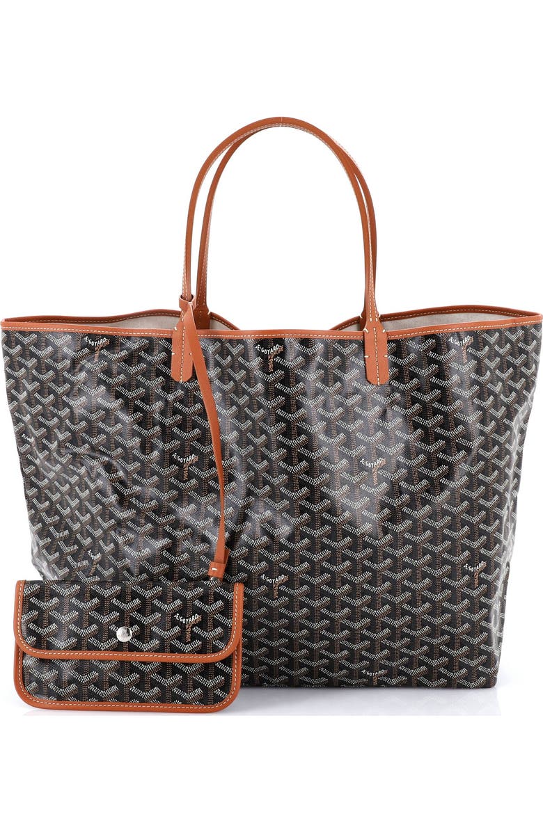 Pre-Owned Goyard Saint Louis Tote Coated Canvas GM, Alternate, color, Brown