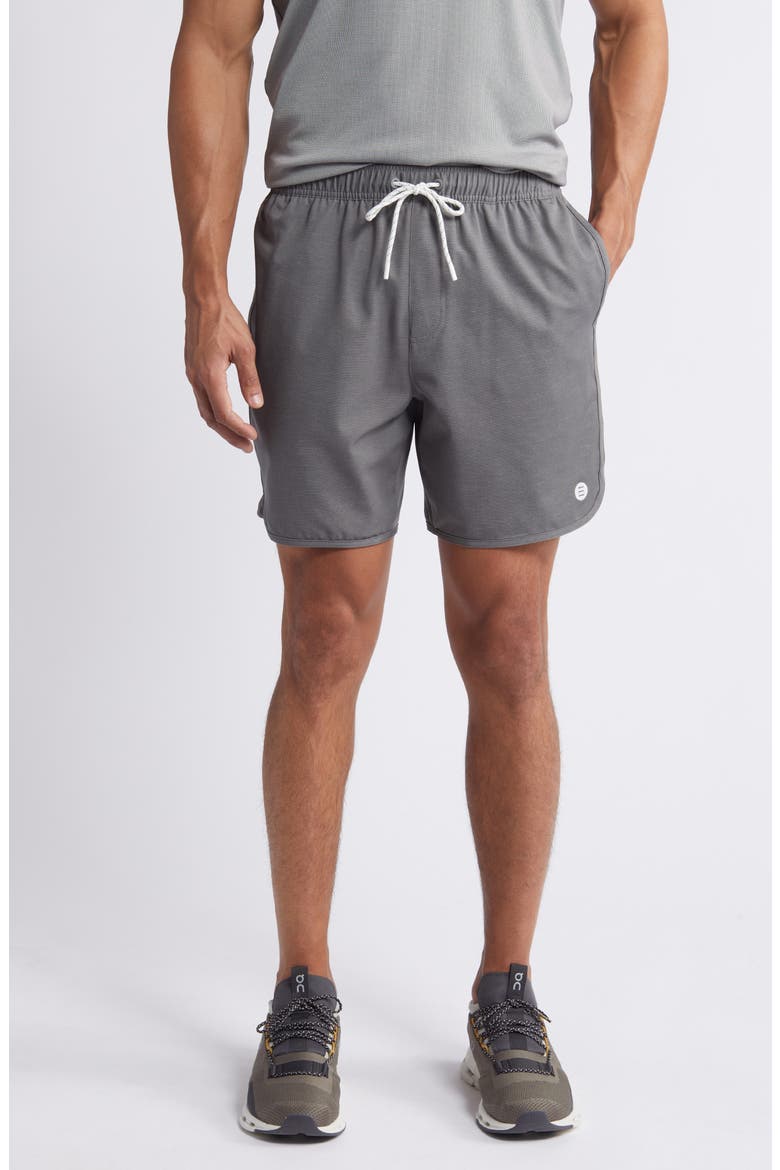 Reverb Water Resistant Hybrid Performance Shorts, Main, color, SMOKE