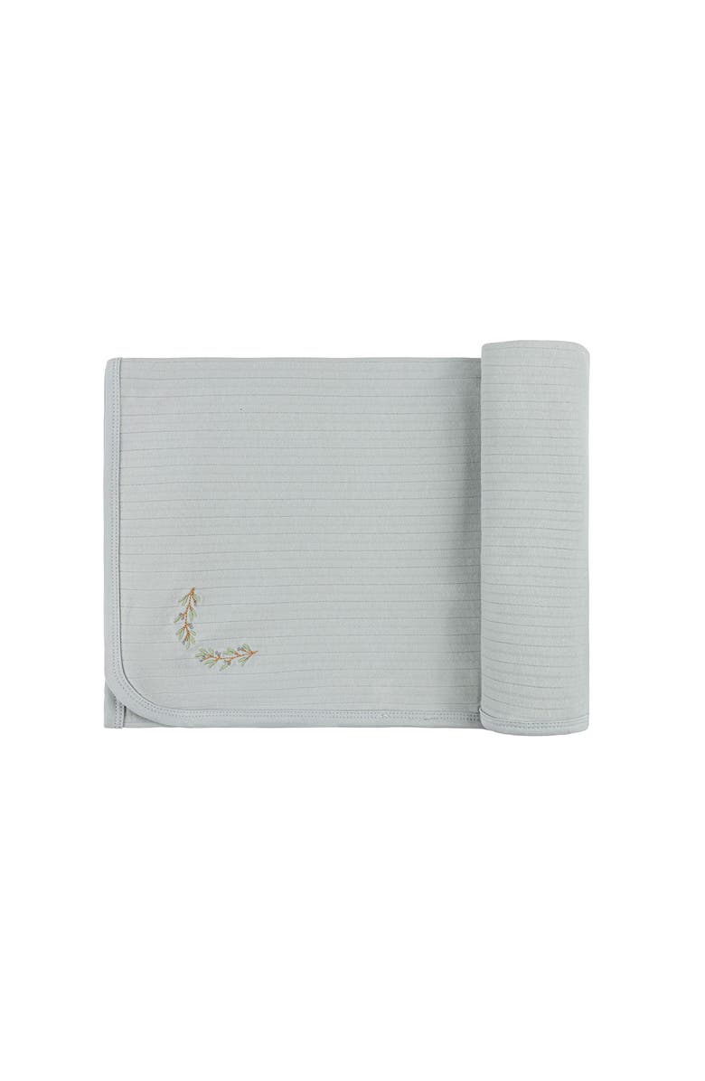 Ely's & Co. Organic Wide Rib Embroidered Scallop Collar Collection - Blanket, Main, color,