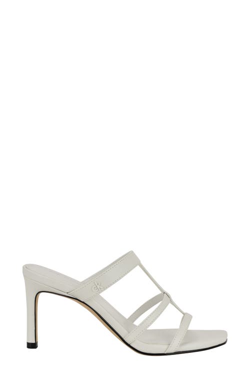 Calvin Klein Hiledy Caged Sandal In White