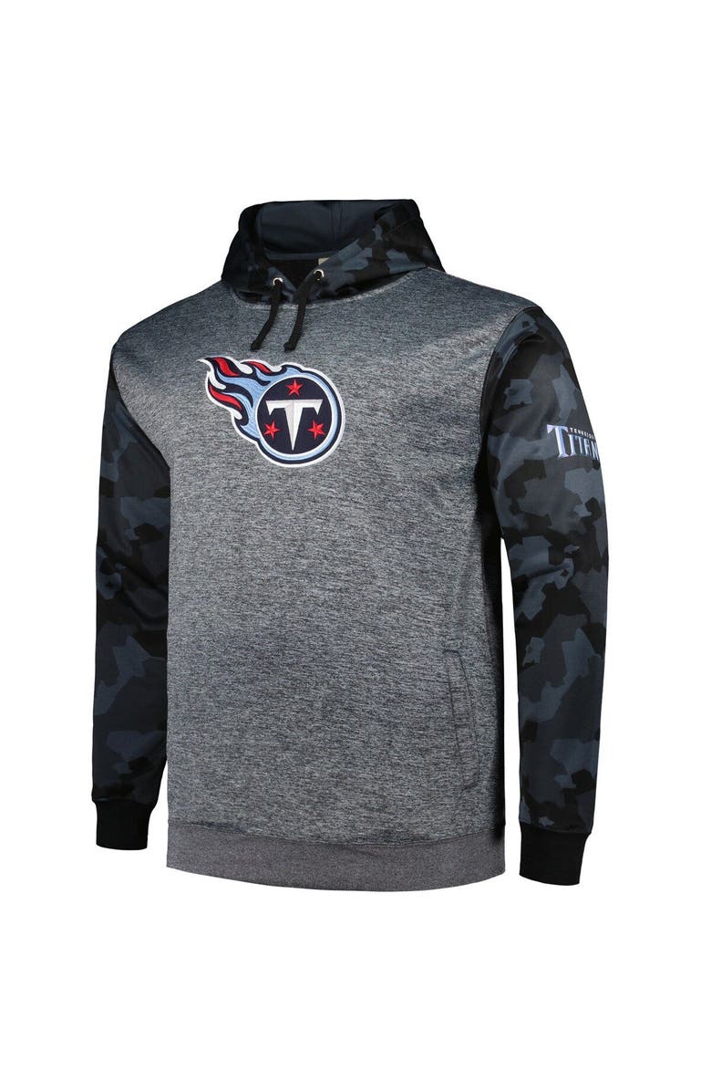 FANATICS Men's Fanatics Branded Heather Charcoal Tennessee Titans Big & Tall Camo Pullover Hoodie, Alternate, color, 