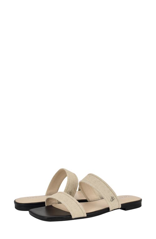 Calvin Klein Felisa Two-strap Sandal In Medium Natural