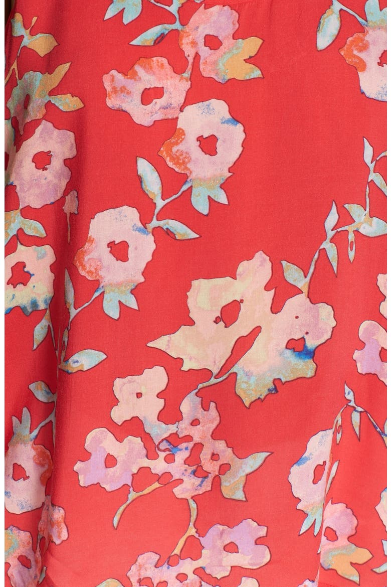 Rubbish® Print A-Line Tank, Alternate, color, RED TOMATO WATER FLOWER