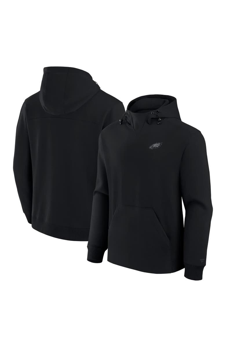 FANATICS Unisex Fanatics Black Philadelphia Eagles Front Office Tonal Tri-Blend Pullover Hoodie, Main, color,