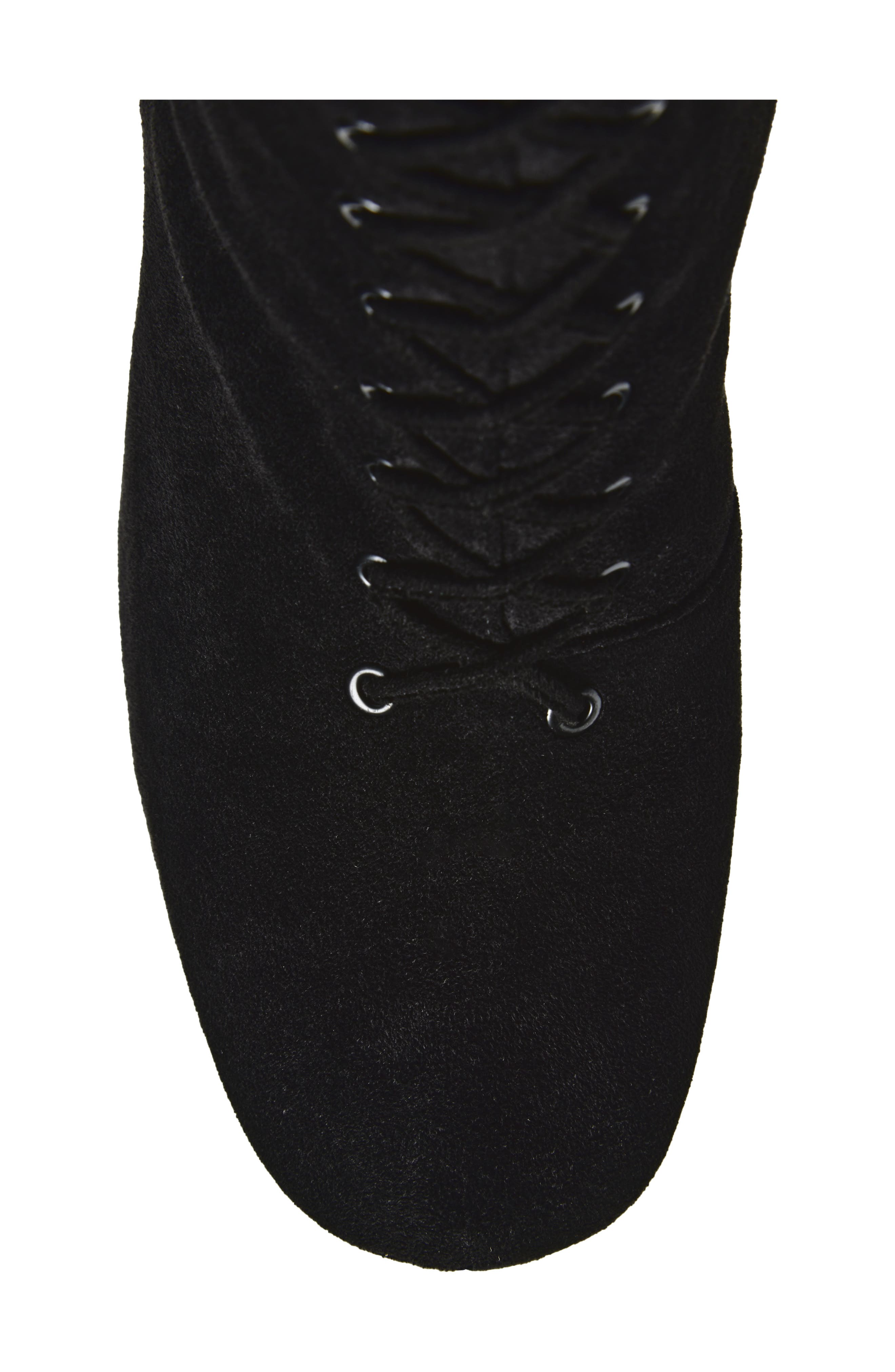 Jeffrey Campbell Pop-Off Faux Suede Tall Boot, Alternate, color, Black Suede