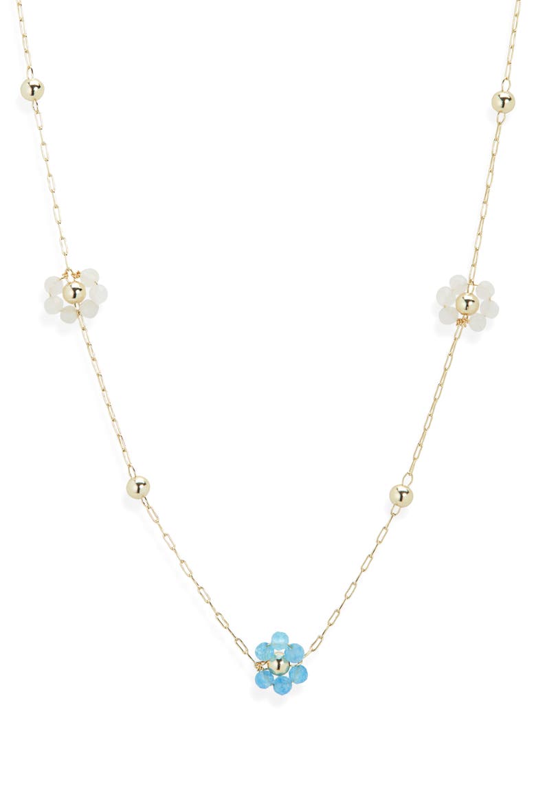Floral Cluster Necklace, Alternate, color, GOLD