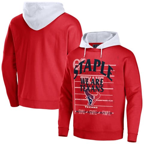 Men's NFL x Staple Navy Houston Texans Throwback Vintage Wash Pullover Hoodie