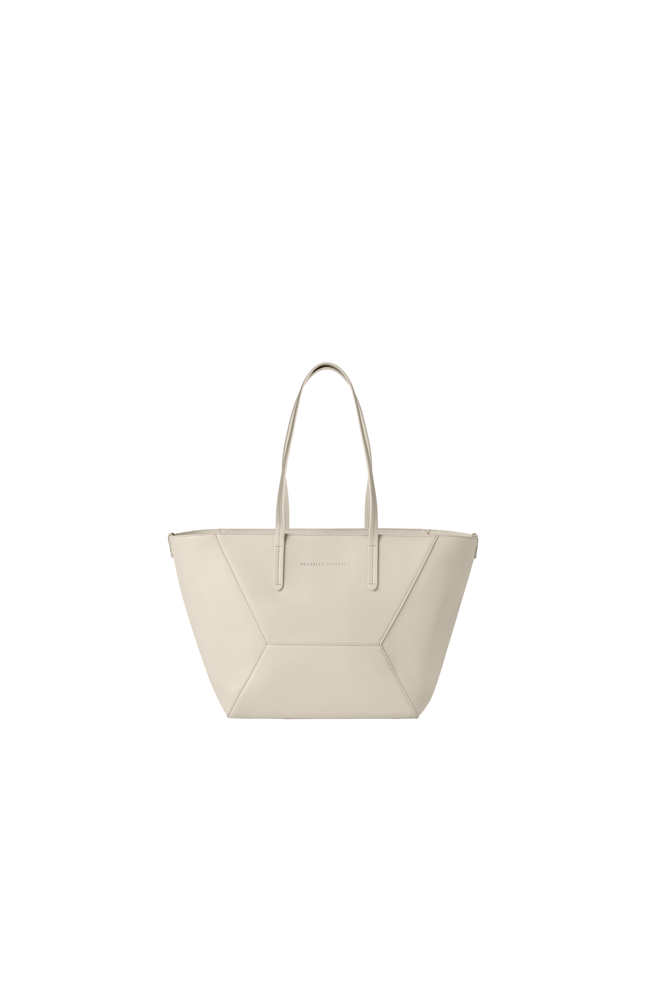 BC Duo small bag in calfskin with monili, Alternate, color, Ivory