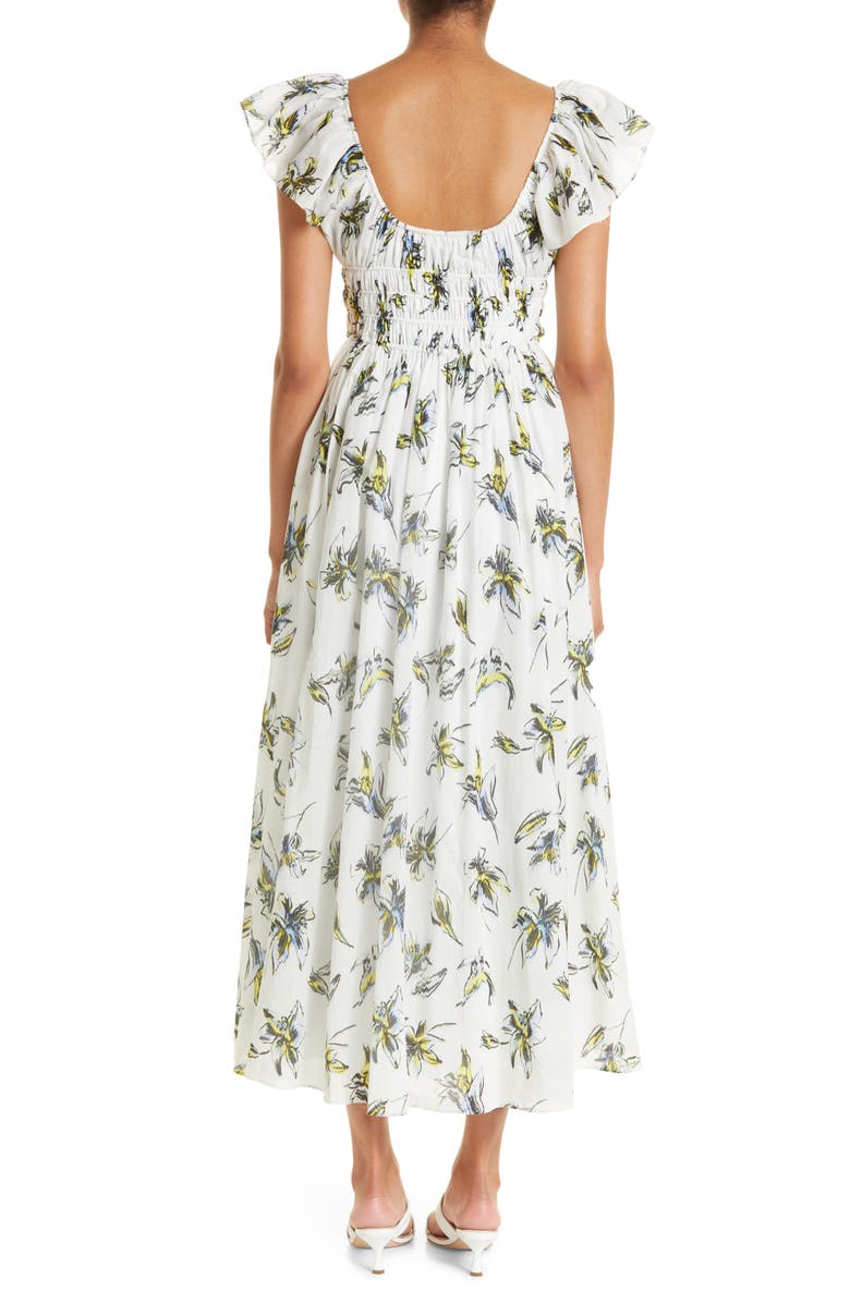 Tanya Taylor Jessica Floral Cotton Dress, Alternate, color, 