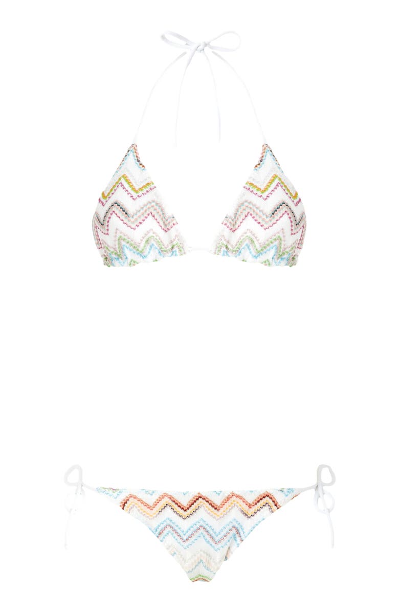Missoni Triangle Bikini With 3d Lamé Zig Zag, Alternate, color, Multicoloured