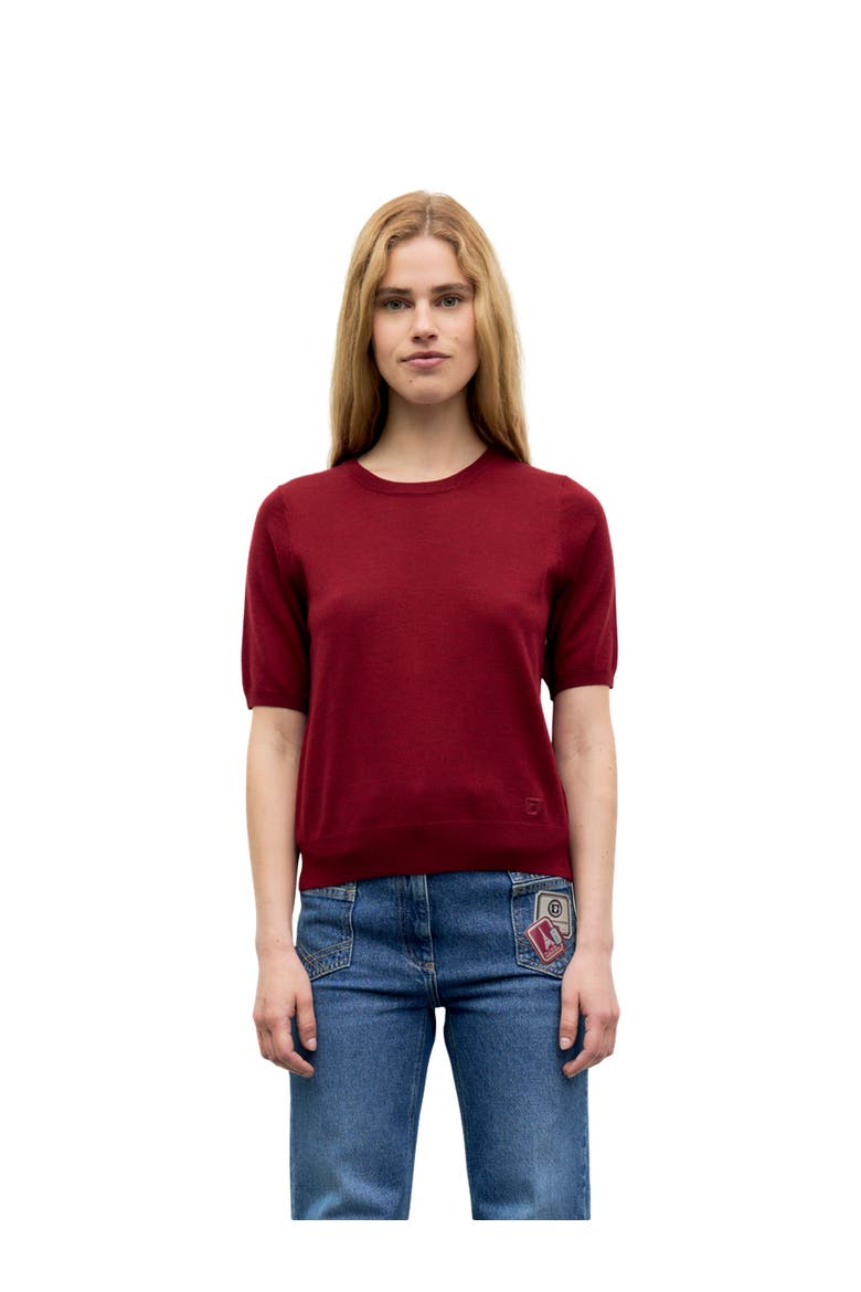 Reine Roll Neck Merino Wool Sweater, Main, color, Lipstick Red