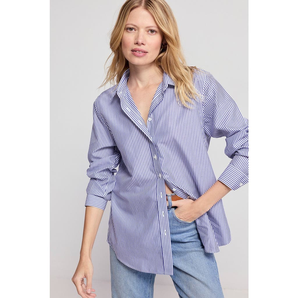 The Shirt By Rochelle Behrens The Jet Set Boyfriend Shirt In Multi