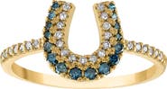 FZN 10K Gold Diamond Horseshoe Ring