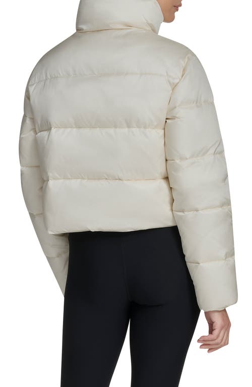 Champion Water Resistant Crop Puffer Jacket In White