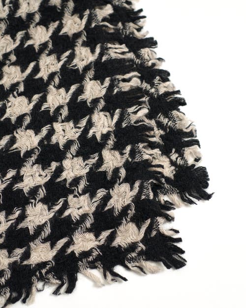 Lost Pattern Nyc "houndstooth" Cashmere Scarf In Multi