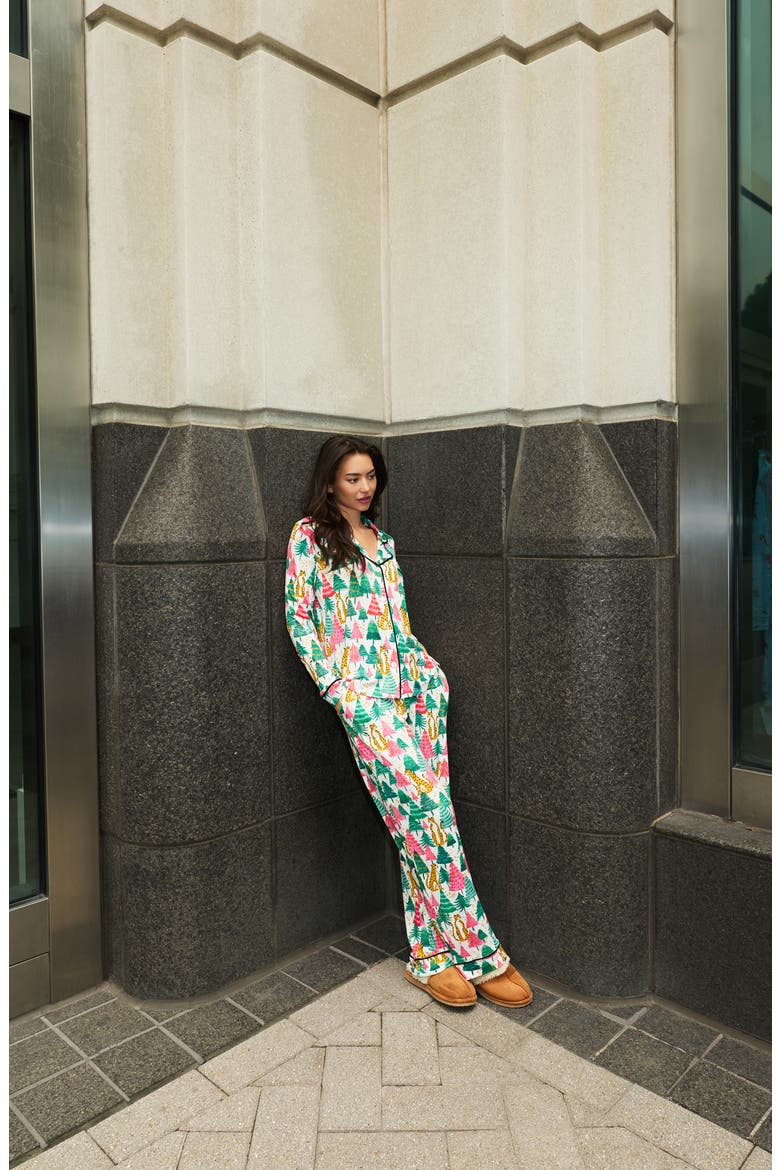 Print Pajamas, Alternate, color, GREEN TREES NOVEL PRINT
