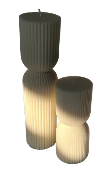 Striped Column Candle