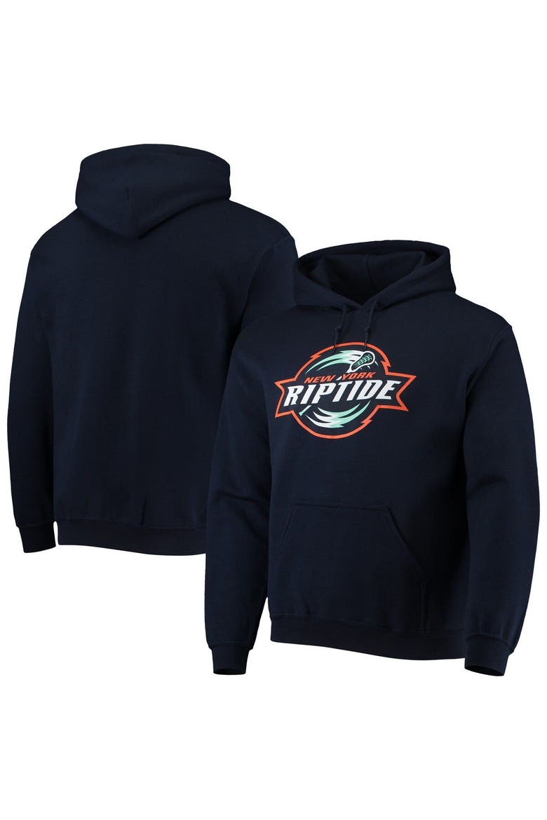 Men's Navy New York Riptide Solid Pullover Hoodie, Main, color, Navy