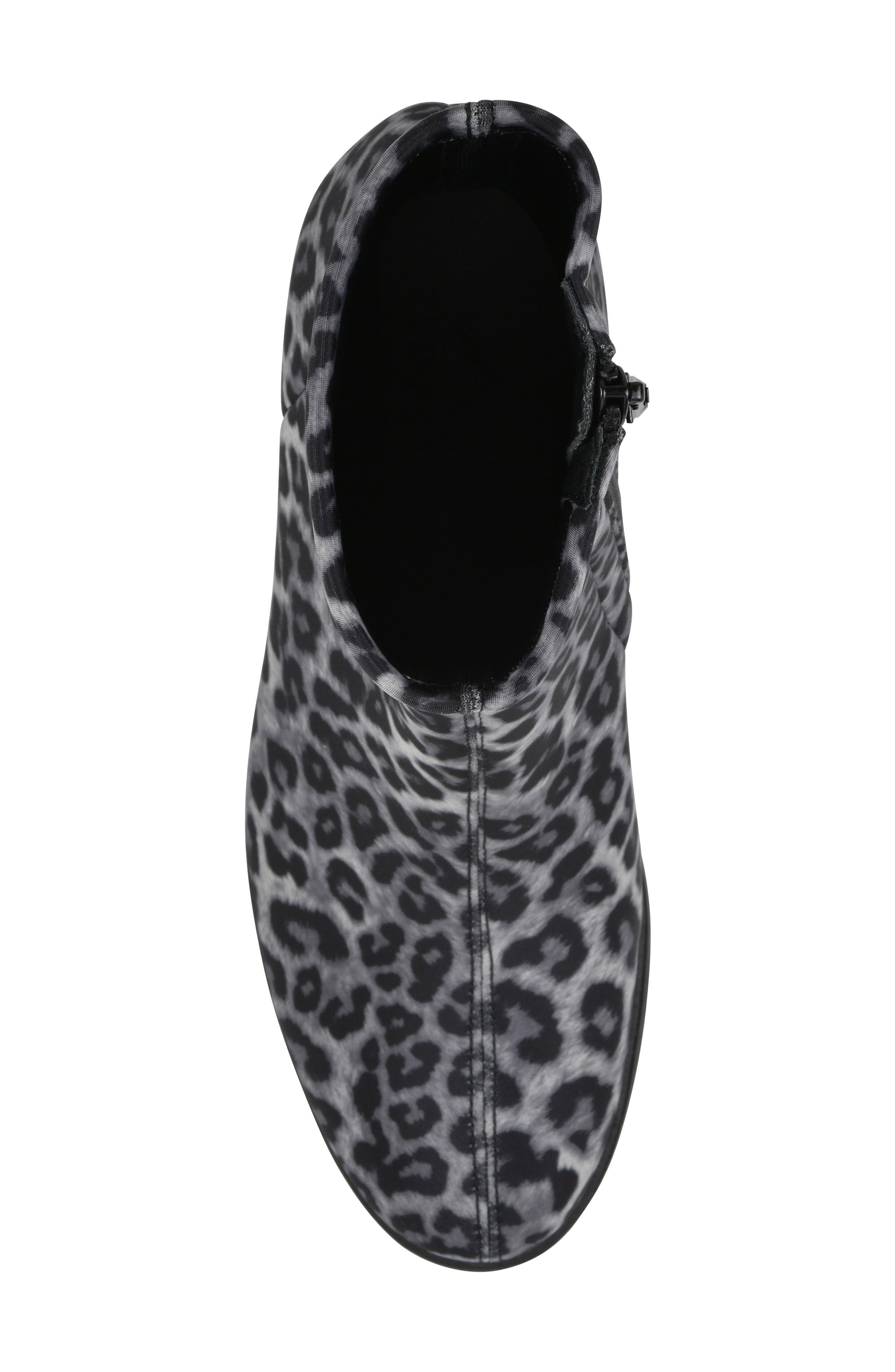 CLIFFS BY WHITE MOUNTAIN Huda Block Heel Bootie, Alternate, color, Grey/ Leopard/ Fabric