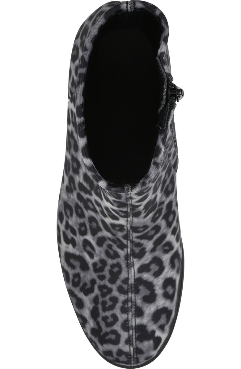 CLIFFS BY WHITE MOUNTAIN Huda Block Heel Bootie, Alternate, color, Grey/ Leopard/ Fabric