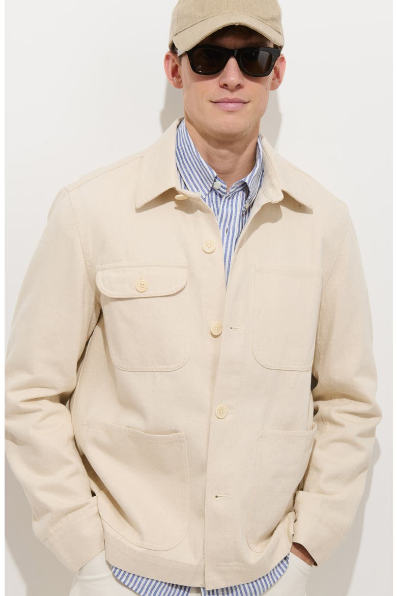 Garment Dyed Work Jacket, Alternate, color, NATURAL