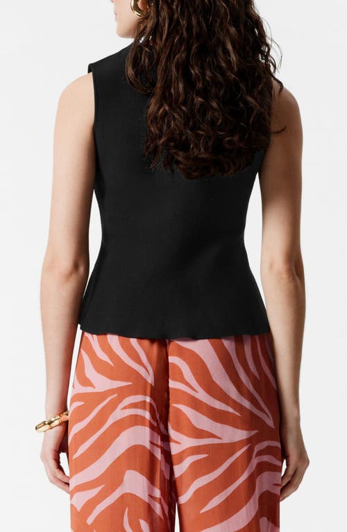 & Other Stories Peplum Knit Vest In Black
