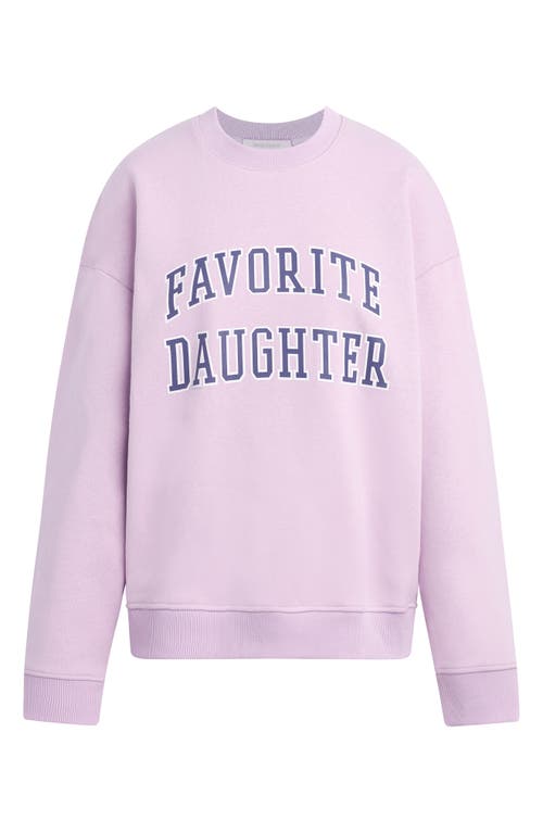 Favorite Daughter Collegiate Cotton Blend Sweatshirt In Wisteria Musk
