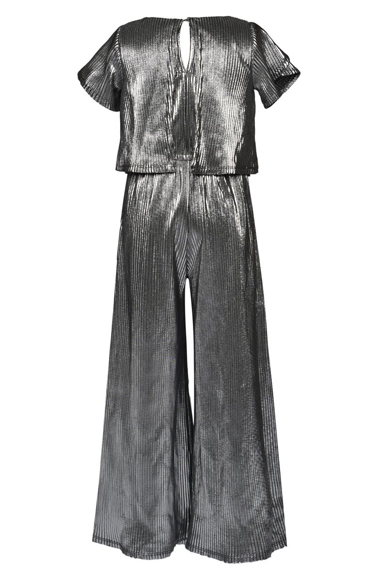 Truly Me Kids' Metallic Jumpsuit, Alternate, color, Silver