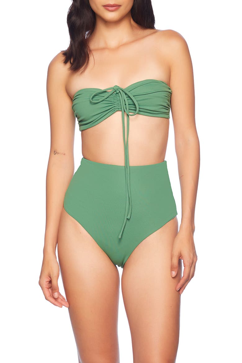 High Waist Bikini Bottoms, Alternate, color, MEADOW
