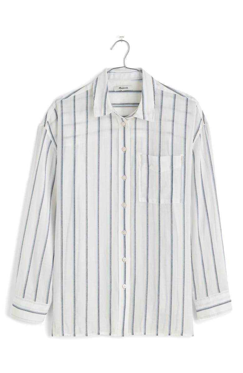 Madewell The Oversized Stripe Button-Up Shirt, Main, color,
