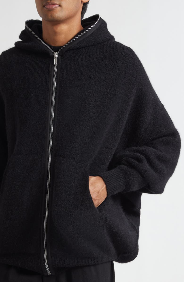 Rick Owens Gimp Hoodie, Alternate, color, Black