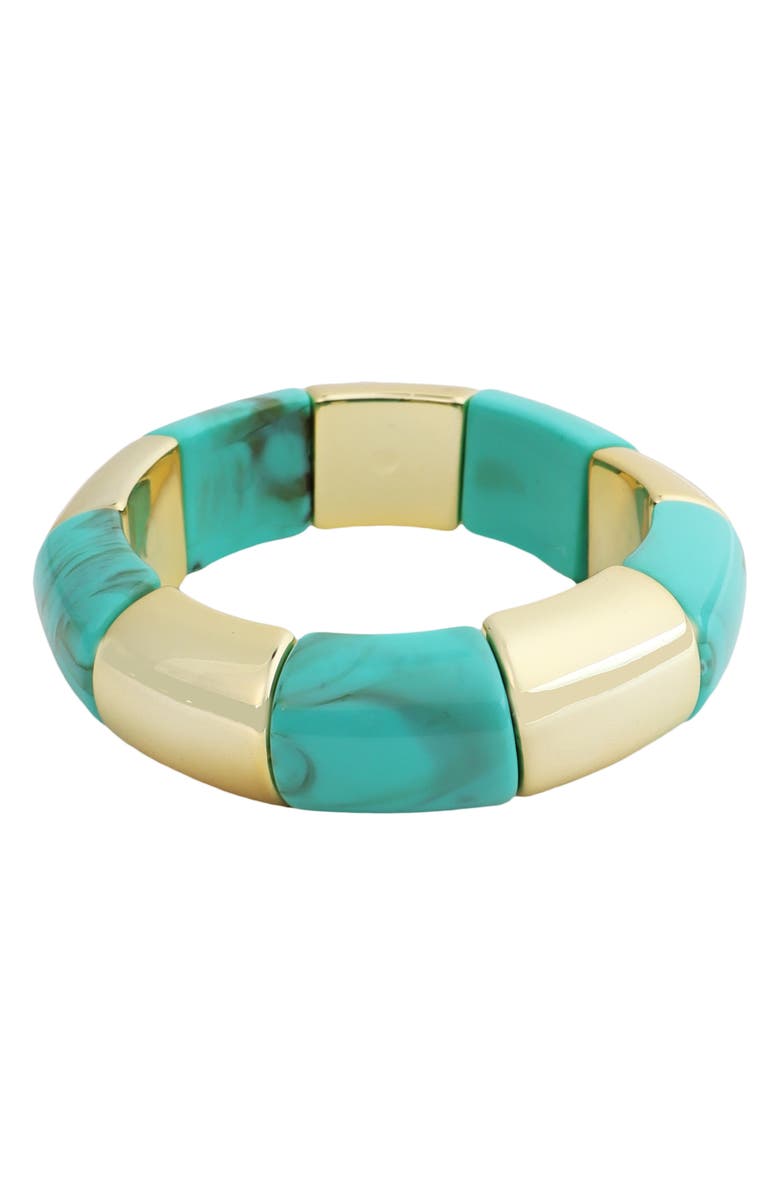 Panacea Stretch Bracelet, Main, color, Turq