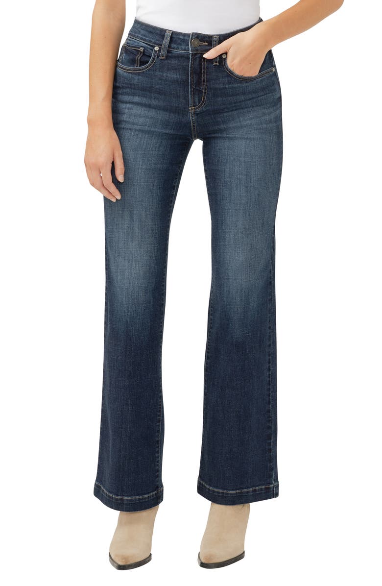 Silver Jeans Co. Avery Curvy High Waist Relaxed Straight Leg Trouser Jeans, Main, color, Indigo