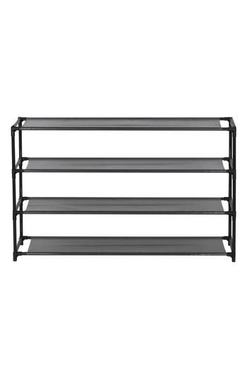 J&v Textiles J And V Textiles 4-tier Shoe Rack In Black