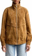 Avec Les Filles Oversize Suede Zip Jacket