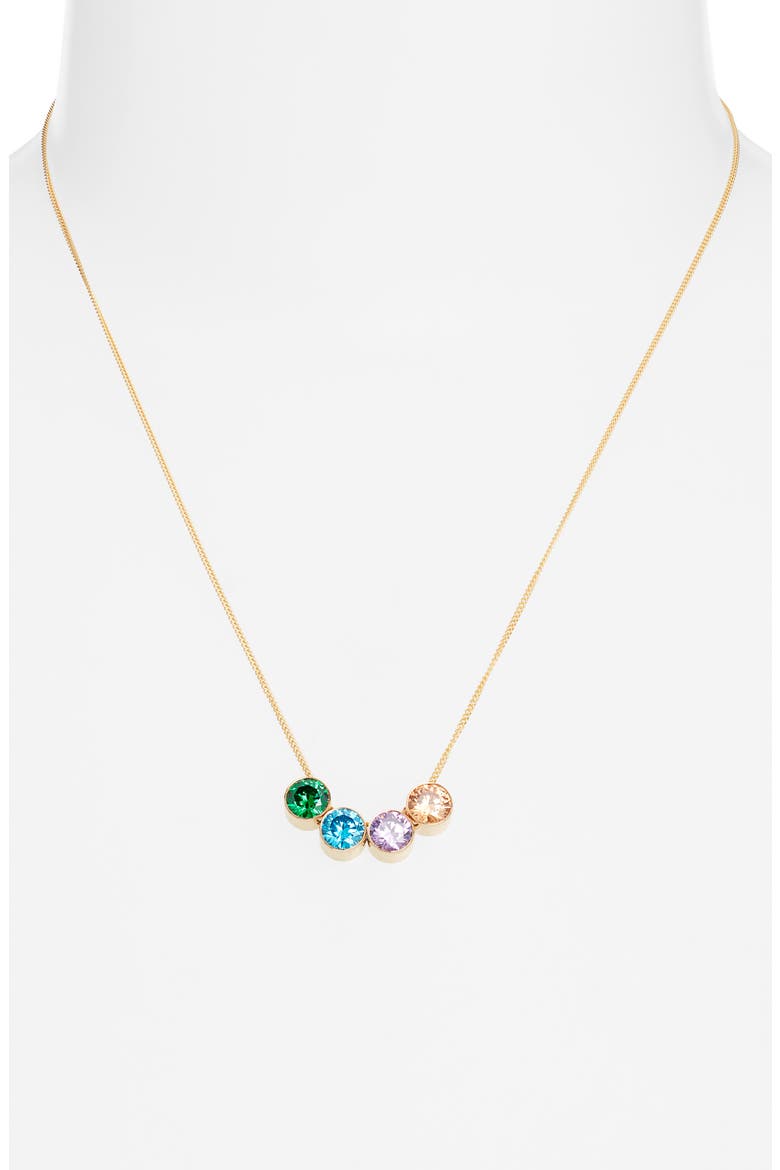 Multibirthstone Pendant Necklace, Alternate, color, GOLD / 4 CHARMS