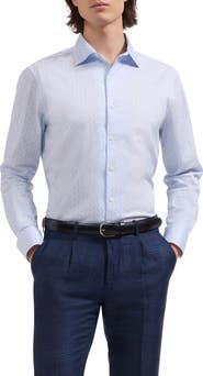 Bugatchi Alvin Shaped Fit Geo Print Button-Up Shirt