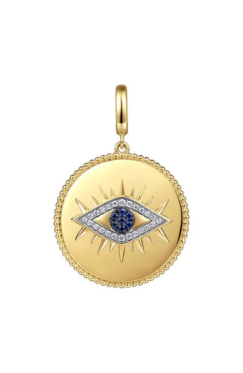 Diamond & Sapphire Evil Eye Charm