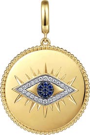 Gabriel & Co. Diamond & Sapphire Evil Eye Charm