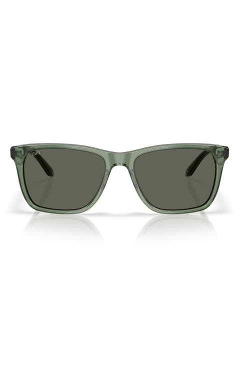 Gravels 57mm Polarized Square Sunglasses