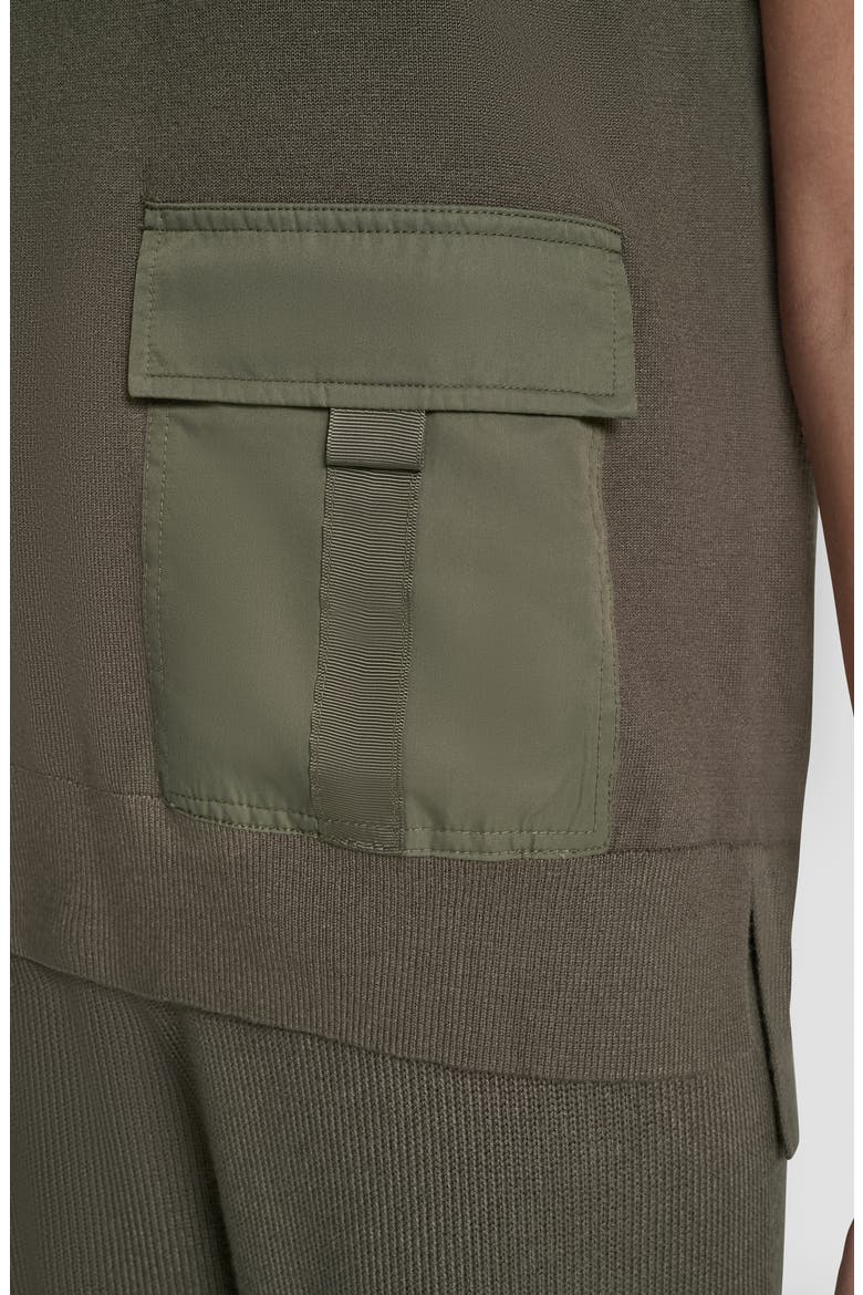 Satin Pocket Short Sleeve Sweater, Alternate, color, CITY TAUPE
