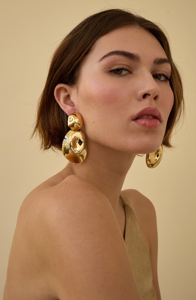 LELET NY Zoe Clip-On Drop Earrings, Alternate, color, Gold