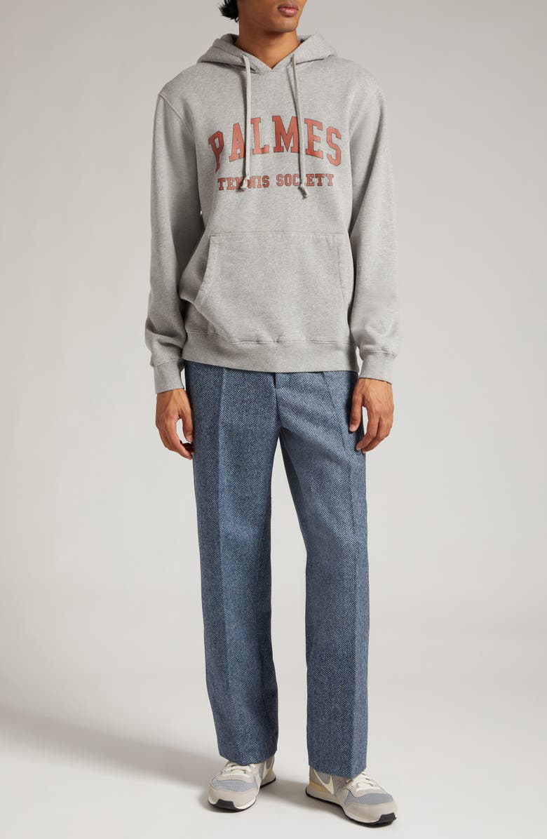 PALMES Pleated Herringbone Wool Trousers, Alternate, color, 